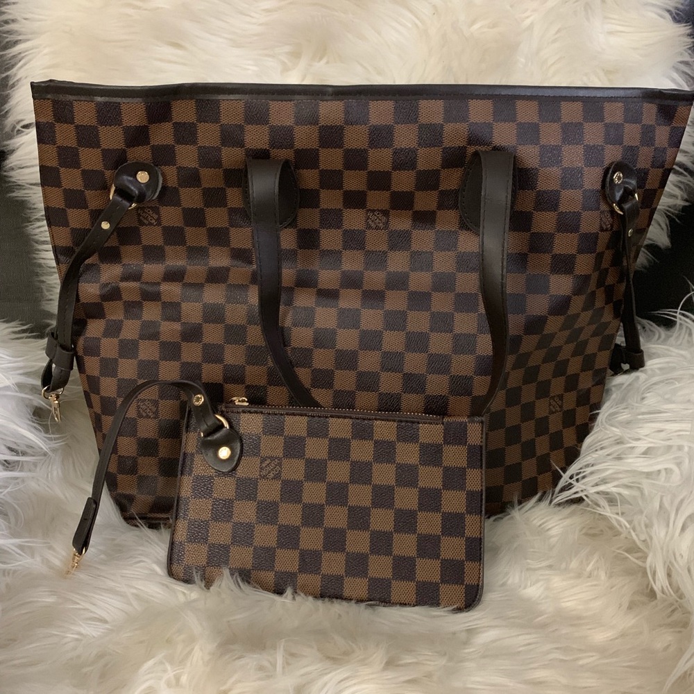 Brown bag and wallet